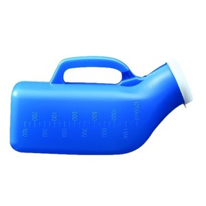 Urinoir en plastique pour hommes, 1200 ml, ovale, portable, avec graduations, pour utilisation au lit - Product Image 2