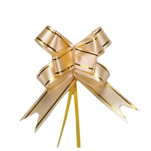 Rubans cadeaux Xianghui, nœuds à tirer à la main avec bord doré pour décoration de mariage et de Noël, 18 cm - Product Image 4