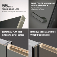Portes intérieures en bois massif, peinture à base d'eau, porte en bois et aluminium, portes en bois résistantes à l'humidité, décoration minimaliste pour chambre d'hôtel