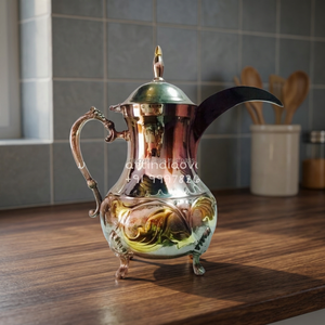 New Design Moroccan Type Kettle Hot Selling New Design Trendy Finishing <b>Tea</b> Pot Kitchen Decor Table Top Dinner Ware Kettle <b>Set</b> - Product Image 6