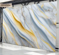 Panneau UV imperméable pour la décoration moderne de la maison |   Plaque de marbre PVC à finition miroir |   Plaque de marbre UV autocollante à installer soi-même