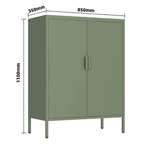 ארון אחסון מתכת לסלון עם מדפים מתכווננים, דלתות ועיצוב מודרני - Product Image 5