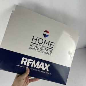 Enveloppes en carton rigide autocollantes blanches avec logo imprimé en couleur, biodégradables, taille de document, sacs d'expédition - Product Image 5