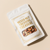 Sachet Doypack en papier kraft compostable et biodégradable avec fermeture zip pour aliments secs, noix et poudres