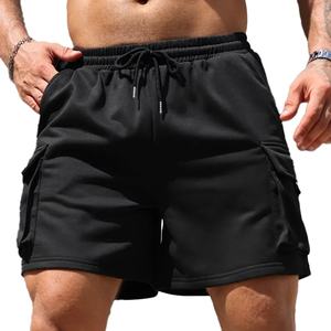 Pantalones Cortos Deportivos Personalizados de Fabricante, Pantalones Cortos Negros de Fitness, Entrenamiento, Culturismo, Pantalones Cortos para Hombre - Product Image 5