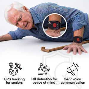 Carte SIM 4G LTE GPS avec bouton SOS d'urgence, détecteur <span class=keywords><strong>de</strong></span> chute, <span class=keywords><strong>bracelet</strong></span> avec bouton <span class=keywords><strong>de</strong></span> panique, localisation GPS, bouton SOS <span class=keywords><strong>de</strong></span> panique pour personnes âgées - Product Image 2