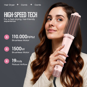 Sèche-cheveux à grande vitesse avec peigne, 110000 tr/min, 1500 W, moteur sans balais, flux d'air puissant, usage domestique - Product Image 1