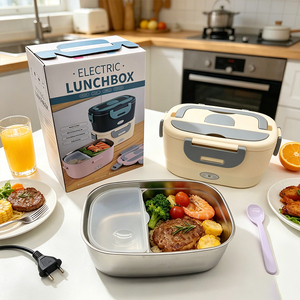 Boîte à lunch électrique 3 en 1, portable, amovible, en acier inoxydable, chauffante, 12V 24V 220V pour voiture, camion, bureau KL03002 - Product Image 6