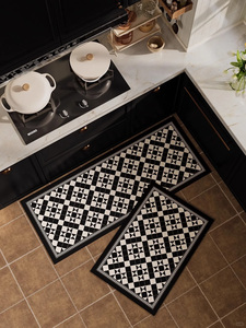 <span class=keywords><strong>Tapis</strong></span> de <span class=keywords><strong>cuisine</strong></span> vintage à motif carreaux <span class=keywords><strong>noir</strong></span> <span class=keywords><strong>et</strong></span> <span class=keywords><strong>blanc</strong></span>, imperméable, anti-huile, antidérapant, lavable, long <span class=keywords><strong>tapis</strong></span> de couloir pour <span class=keywords><strong>cuisine</strong></span> - Product Image 5