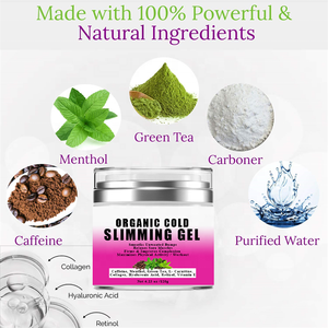 Private Label Körper creme Taille Abnehmen Kaltes Gel Fett verbrennung Schlankes Gel Anti <span class=keywords><strong>Cellulite</strong></span> Creme Mit Grüntee Koffein - Product Image 2