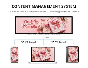 Custom Size Small Shelf Advertising Ultra Wide Touch Screen Stretched Bar Led Lcd Display Monitor