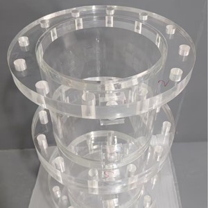 Tube rond transparent avec brides, tubes en plastique moulé pour instruments, pour configuration expérimentale, 2,0 pouces OD/3.000 In. ID - Product Image 5