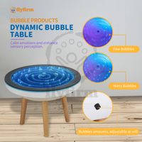 Table à bulles rondes et fluides avec lumières LED - Bulles dynamiques changeant de couleur, ajustables à volonté pour les bars et les salles sensorielles