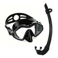 DOVOD Ensemble masque et tuba de plongée unisexe OEM, lentille en PVC, jupe en silicone, équipement de plongée sous-marine