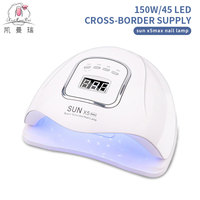 Séchoir à ongles UV LED SunX5 Max 150W, grande capacité, 4 réglages de minuterie, lampe professionnelle pour le durcissement du gel, idéal pour les salons de manucure (ODM/OEM en gros)