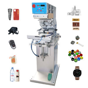 Machine de tampographie semi-automatisée à prix de gros bon marché Imprimante de tampographie à gobelet d'encre 2 couleurs avec composants d'engrenage de moteur à noyau - Product Image 1