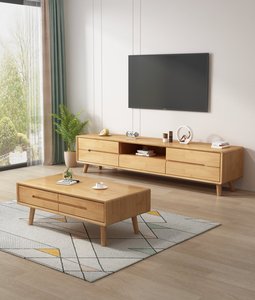 High Quality Solid Wood <b>Side</b> Cabinet with <b>Drawers</b>, Living Room Bedroom Storage Accent Cabinet - Product Image 5