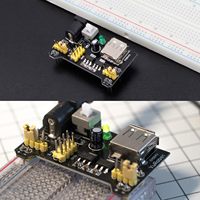 Module d'alimentation sans soudure 3.3V 5V MB102, clip de batterie 9V, prise jack DC 2.1x5.5mm pour Raspberry Pi