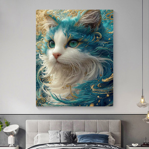 Kit de Broderie Diamant Complet Chat Maine Coon Bleu Fantaisie 5D DIY Peinture Diamant <span class=keywords><strong>pour</strong></span> Adultes Décoration Murale Salon Décoration Maison - Product Image 2