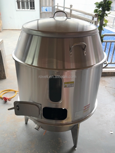 Forno a <span class=keywords><strong>Gas</strong></span> e Carbone 80-90 cm a Doppio Uso con Vetro Temperato Trasparente per Arrostire Anatra, Costolette di Agnello e Snack - Alta Produttività - Product Image 2