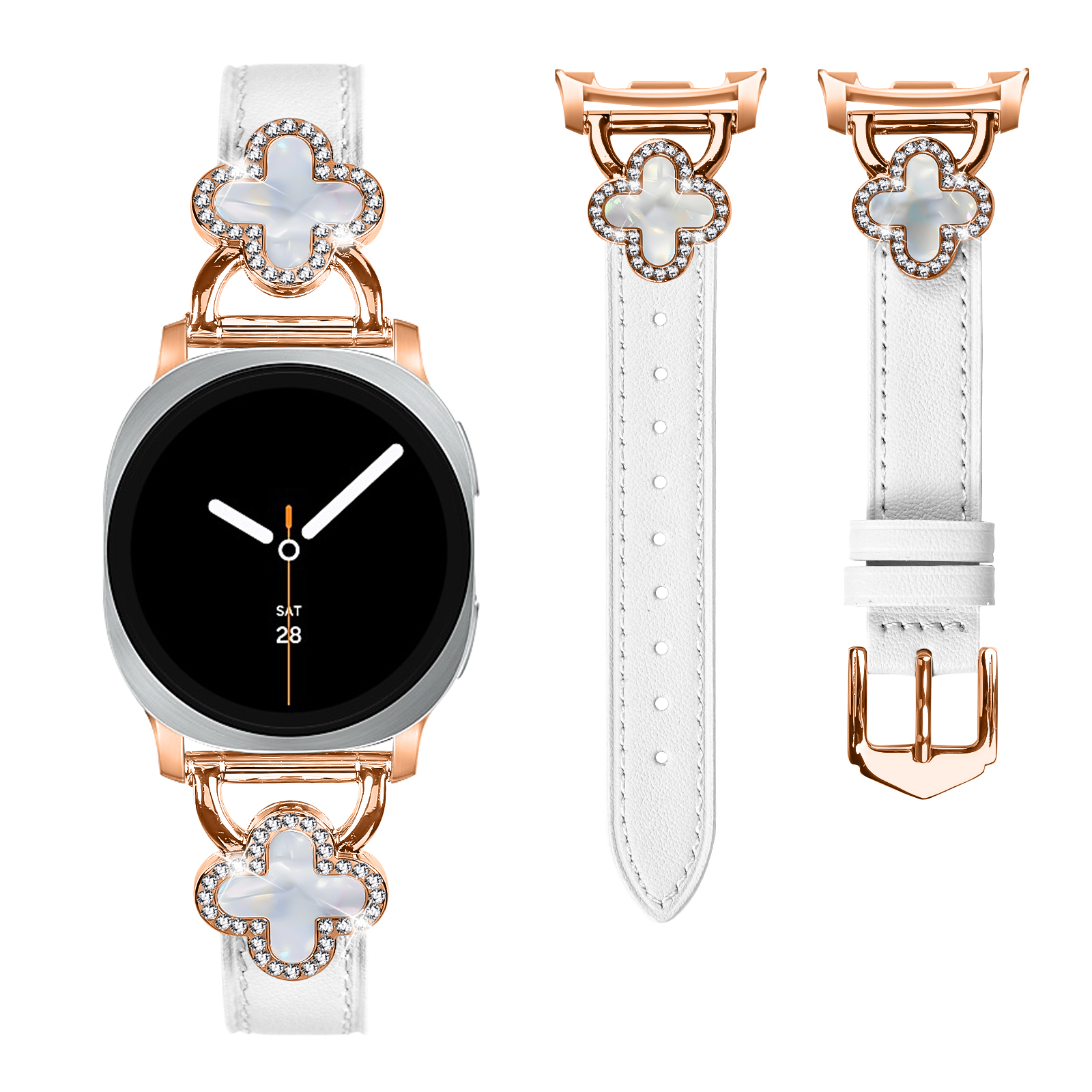 White (Rose gold Colorful shell)