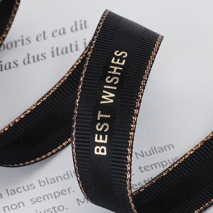 하이 퀄리티 개인화 된 최고의 소원 편지 인쇄 그로스 그레인 리본 더블 페이스 웨딩 장식 연인 선물 꽃 포장 - Product Image 4