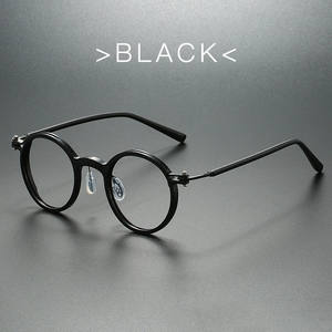 Montature per Occhiali Rotonde Vintage per Donna e Uomo, Lenti Anti Luce Blu, Occhiali da Lettura Classici, Occhiali Ottici in Metallo - Product Image 2