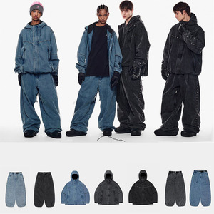 Set Giacca in Denim Personalizzata <span class=keywords><strong>da</strong></span> Uomo Abbigliamento Invernale Unisex Set Completo in Denim Abbigliamento <span class=keywords><strong>da</strong></span> <span class=keywords><strong>Neve</strong></span> per Coppie - Product Image 1