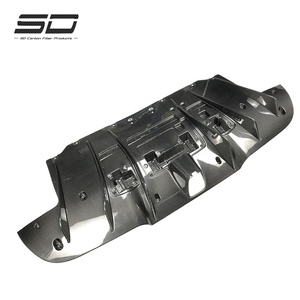 Kit de carrocería de fibra de carbono seco estilo N, difusor de parachoques trasero para Ferrari <span class=keywords><strong>488</strong></span> GTB, labio difusor trasero - Product Image 3