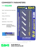 Couteau professionnel MECHANIC FS-51 pour l'élimination de la colle, outil d'entretien de téléphones mobiles, grattoir à colle pour puces IC, gaine pour CPU d'iPhone