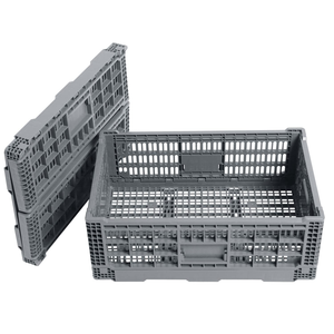 Cajas de Plástico Apilables, Plegables, para Mudanza, Cestas para Frutas, Verduras y Mariscos, Ventiladas y Plegables - Product Image 1