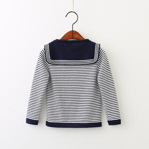 Pulls pour enfants tricotés à la main, style marine, motifs rayés, prix bas, en stock - Product Image 5