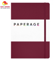 Carnet à couverture souple format A5 personnalisé avec bande élastique, papier offset et carton