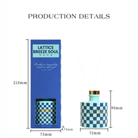 Diffuseur de parfum d'ambiance de luxe 120 ml en gros, désodorisant et purificateur d'air pour salle de bain, ensemble diffuseur à bâtonnets