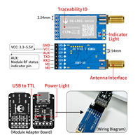 Módulo de transmisión de datos inalámbrico LoRa RF de distancia de 5km LR02 868/915 Mhz al por mayor en el puerto serie Command Uart de la venta al por mayor de La DX-SMART