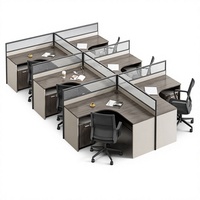 Ensemble bureau et chaise pour employé, mobilier de bureau commercial, minimaliste, moderne, en forme de bande, poste de travail, bureau d'entreprise, bureau informatique pour personnel