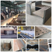 Structure métallique en poutre H pour bâtiment préfabriqué, découpe à biseau droit, 12000W 20000W 30000W, laser fibre CNC Cypcut Yaskawa AI PLT