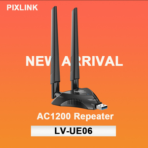 Pix-link 1200Mbps <span class=keywords><strong>USB</strong></span> powered <span class=keywords><strong>Wifi</strong></span> <span class=keywords><strong>Repeater</strong></span> New Dual Antenna Khuếch đại tín hiệu Wi-Fi phạm vi Extender với hiệu suất cao - Product Image 3