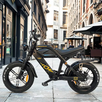 Vélo électrique hybride 20 pouces 750W Fat Bike en alliage d'aluminium Batterie au lithium 48v 15ah 7 vitesses 60km d'autonomie 500W Efficace Durable