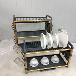 Depolama raf dolabı yemeği plaka raf mutfak lavabo çanak kurutma üzerinde 3 katmanlı süzgeç raf - Product Image 5
