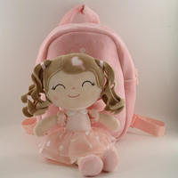 Sac à dos d'école en peluche douce personnalisable pour fille, adorable personnage de dessin animé, jouet pour enfants, animal en peluche pour les occasions d'anniversaire, produit OEM