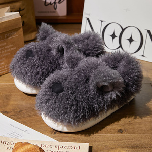 2024 mignon en peluche <span class=keywords><strong>chien</strong></span> coton pantoufles femme hiver maison intérieur fond épais ménage Couple <span class=keywords><strong>chaleur</strong></span> - Product Image 6