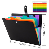 Carpeta Organizadora de Documentos para Estudiantes, con Logotipo Personalizado, de Plástico PP, con 6, 12, 13, 24, 25, 26, 32, 48 Bolsillos, Tipo Acordeón, Expandible
