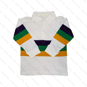 Mardi Gras vêtements <span class=keywords><strong>blanc</strong></span> avec poitrine rayure enfants sweats à capuche manches longues printemps vêtements pour enfants garçons pull - Product Image 4