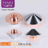 Startnow D28mm लेजर नोक डबल परत क्रोम प्लेटेड लेजर नलिका WSX Precitec फाइबर लेजर काटने की मशीन सिर