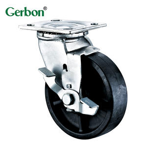 6 \ "Lenk rollen Hochtemperatur-Hoch leistungs nylon & Stahl 4 \" 5 \ "6 \" 8 \ "Platten rollen mit Bremse OEM anpassbar - Product Image 1