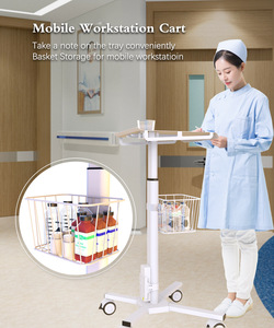 <span class=keywords><strong>Chariot</strong></span> pour ordinateur portable Support médical avec roues Ressort à gaz Hauteur réglable Support roulant pour ordinateur portable Chariots <span class=keywords><strong>Chariot</strong></span> médical pour tablette - Product Image 5
