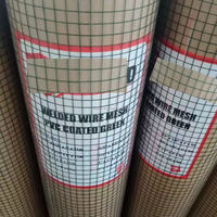 Rollo de Malla de Alambre Soldada Recubierta de PVC Verde de 1/2 Pulgada, Malla de Alambre de PVC para Cercas