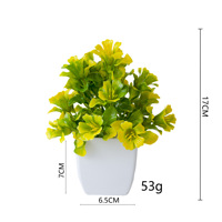 Harga grosir 17cm Mini ungu pot bunga ungu buatan hijau pot untuk ornamen kantor dekorasi pernikahan