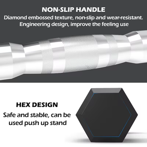 Manubrio Set prezzo 12.5 kg copertura in gomma ghisa esagono Knurl manubrio per l'esercizio dei muscoli del torace in palestra - Product Image 3